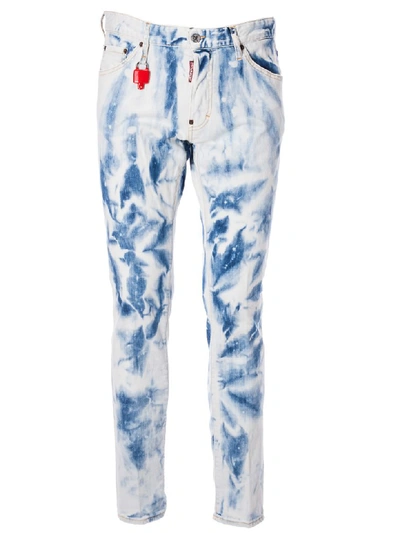 Shop Dsquared2 Bleach Wash Skinny Trousers