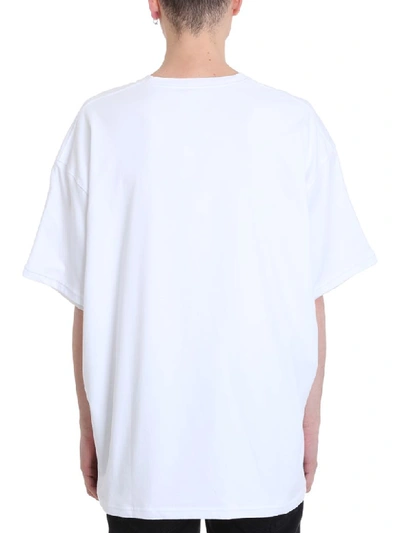 Shop Raf Simons Lined White Cotton T-shirt