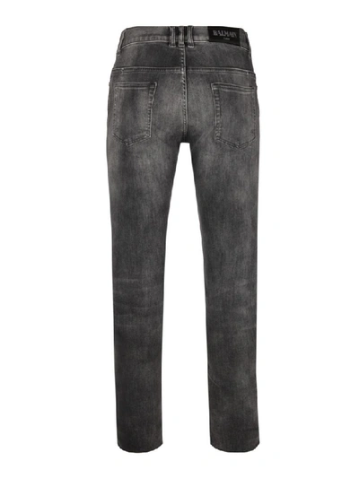 Shop Balmain Paris Jeans In Gray