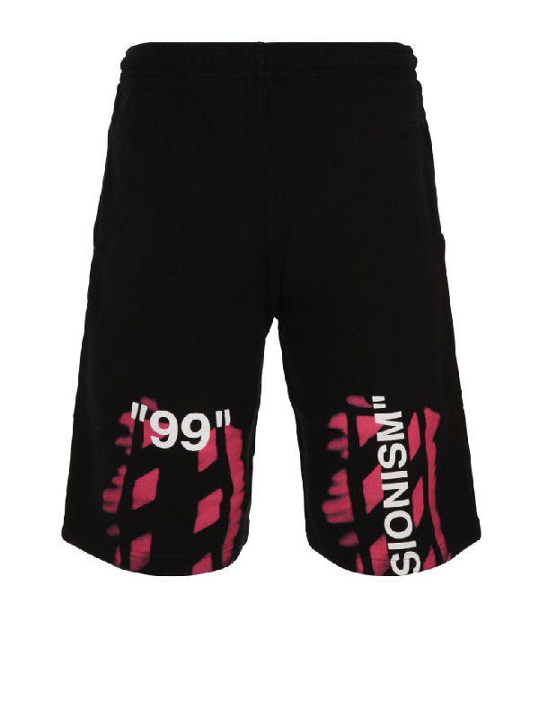 off white black shorts