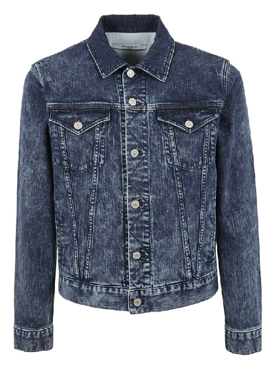 Shop Givenchy Buttoned Jacket In Blue