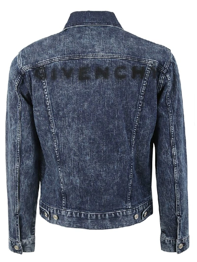 Shop Givenchy Buttoned Jacket In Blue