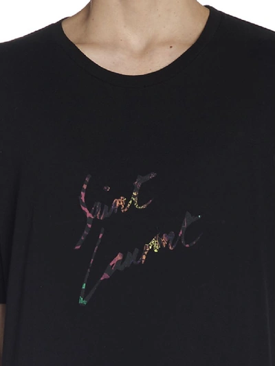 Shop Saint Laurent ' Animalier' T-shirt In Black
