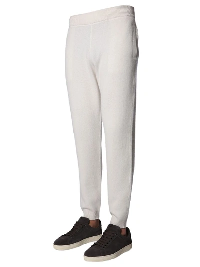 Shop Z Zegna Jogging Trousers In Bianco