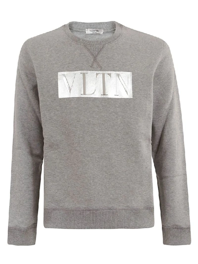Shop Valentino Vltn Sweatshirt In Grigio