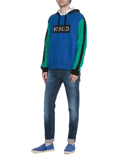 Shop Kenzo Cotton Sweatshirt In French Blue