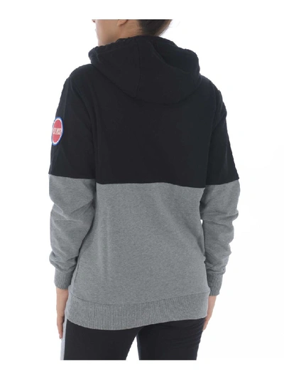 Shop Colmar Fleece In Nero/grigio Melange