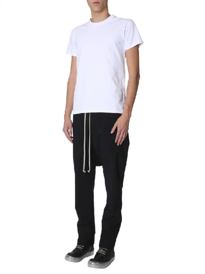 Shop Rick Owens Trousers With Elastic Waist In Nero