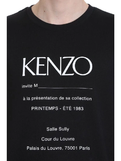 Shop Kenzo Invitation Black Cotton T-shirt