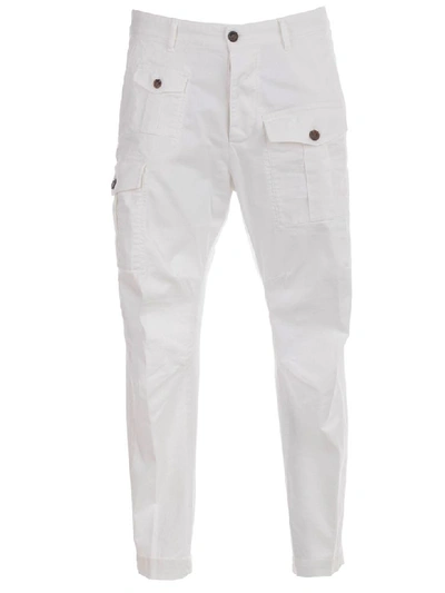Shop Dsquared2 Sexy Cargo Trousers In White