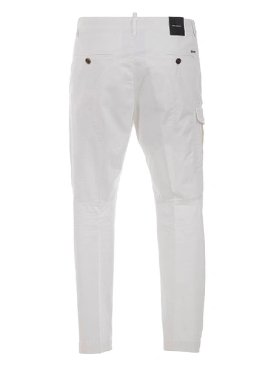 Shop Dsquared2 Sexy Cargo Trousers In White