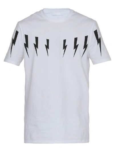 Shop Neil Barrett T-shirt Cotton In White/black