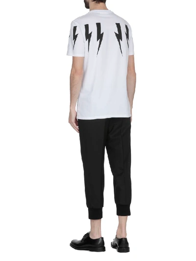 Shop Neil Barrett T-shirt Cotton In White/black