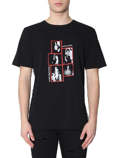 Shop Saint Laurent Photo T-shirt With Print In Nero