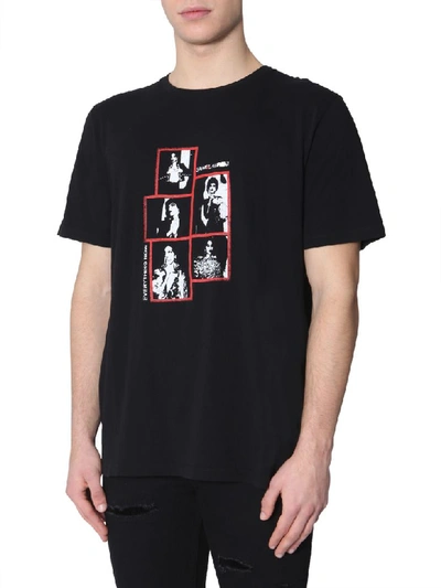 Shop Saint Laurent Photo T-shirt With Print In Nero