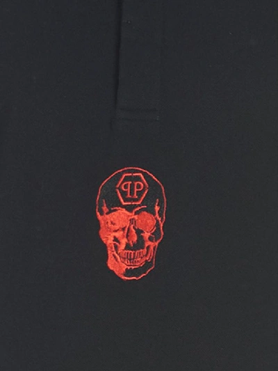 Shop Philipp Plein Skull Polo In Black