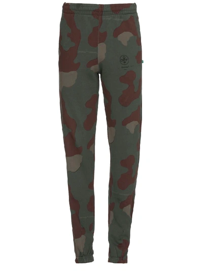 Shop Off-white Stencil Camouflage Trousers In All Over B