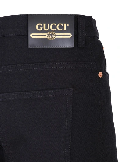 Shop Gucci Skinny Trousers In Nero