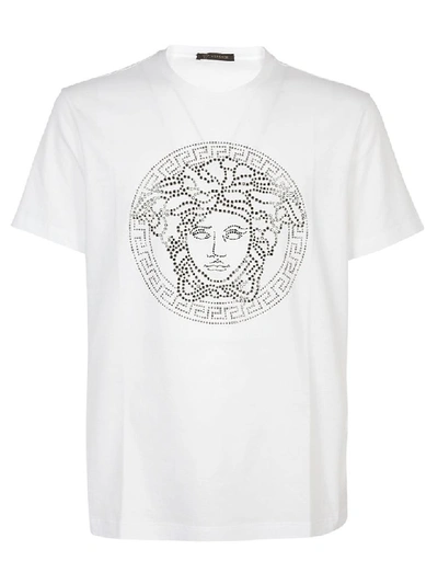 Shop Versace T-shirt In White