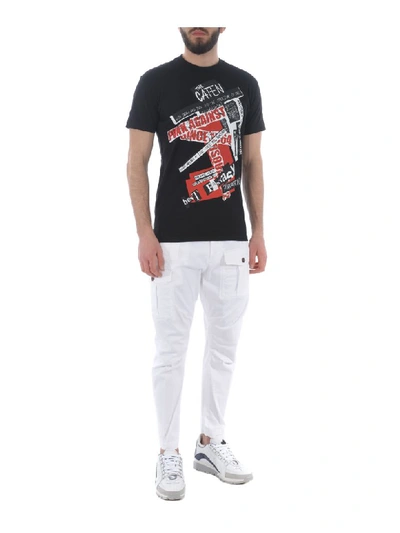 Shop Dsquared2 Multi-pocket Cargo Trousers In Bianco