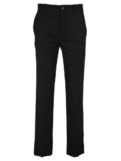 Shop Balenciaga Slim-fit Tailored Trousers In Black