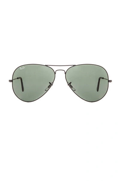 Shop Ray Ban Aviator Large Metal Ii Sunglasses In Black