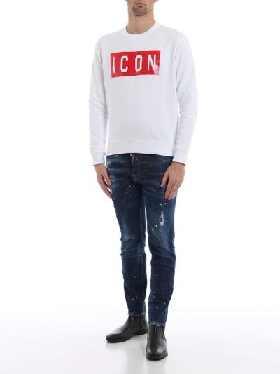 Shop Dsquared2 Icon Sweatshirt In White