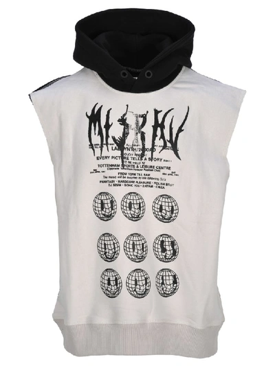 Shop Misbhv Printed Hoodie In Black + White