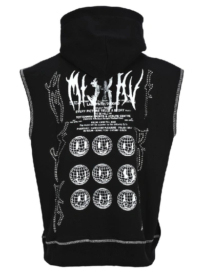 Shop Misbhv Printed Hoodie In Black + White