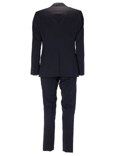 Shop Dolce & Gabbana Fitted Formal Suit In Black