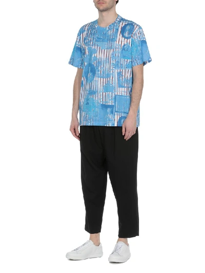 Shop Marni Printed T Shirt In Azure
