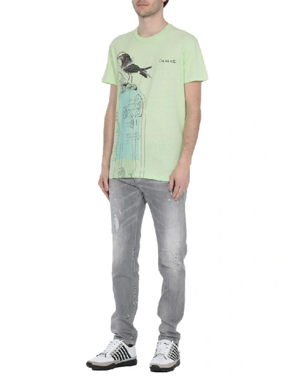 Shop Dsquared2 Cotton T-shirt In Light Green