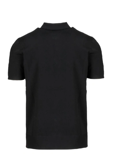 Shop Roberto Collina Buttoned Polo Shirt In Black