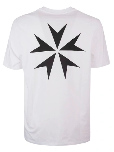 Shop Neil Barrett Military Star T-shirt In White/black