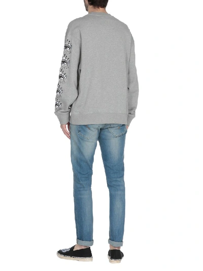 Shop Kenzo Cotton Sweatshirt In Pearl Grey