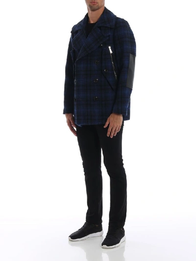 Shop Dsquared2 Check Peacoat In F Check Blue