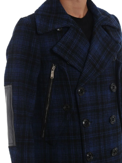 Shop Dsquared2 Check Peacoat In F Check Blue