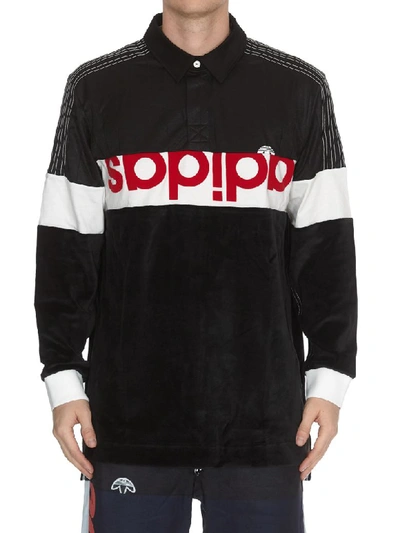 Shop Adidas Originals By Alexander Wang Disjoin Polo Sweater In Black