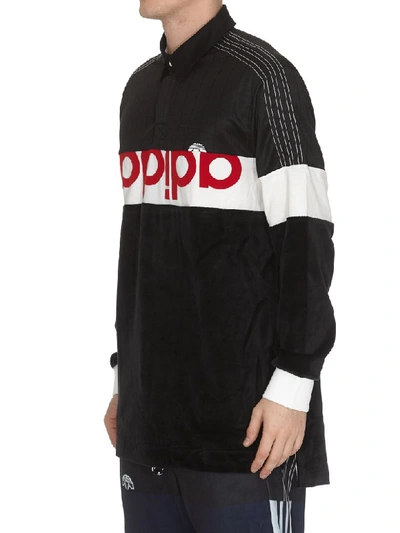 Shop Adidas Originals By Alexander Wang Disjoin Polo Sweater In Black