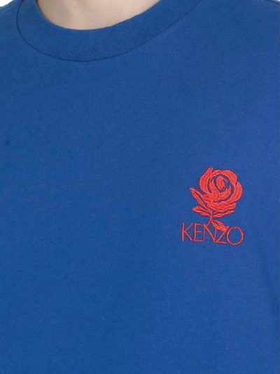Shop Kenzo Cotton T-shirt In French Blue