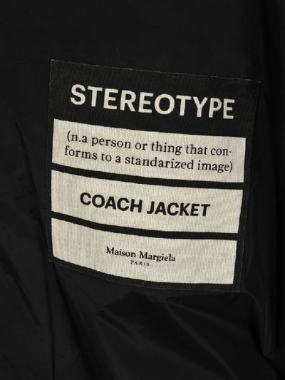 Shop Maison Margiela Martin Margiela Martin Margiela Stereotype Patch Coach Jacket In Black