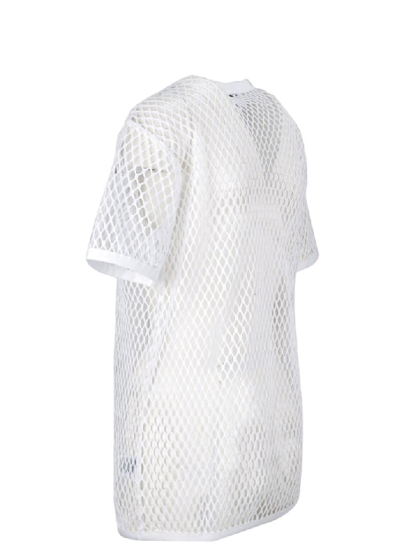 Burberry Cotton Mesh Oversized T-shirt In Optic Wht | ModeSens