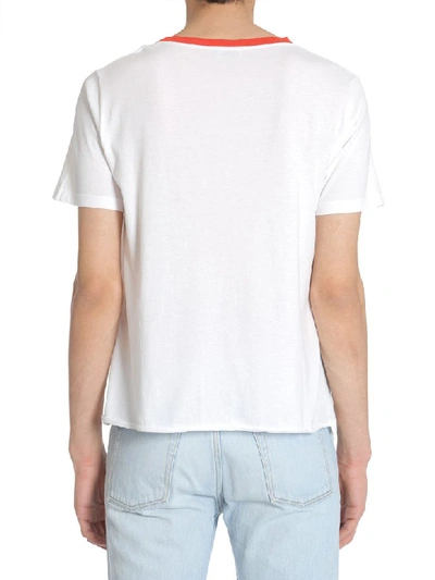 Shop Saint Laurent Waiting For Sunset Print T-shirt In Bianco