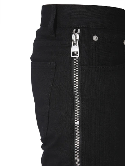 Shop Alexander Mcqueen Jeans With Side Zips In Nero