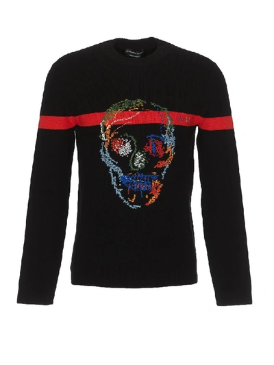 Shop Alexander Mcqueen Skull Crew Neck Jumper In Black