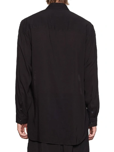 Shop Yohji Yamamoto Mbs Entrust Life Shirt In Black