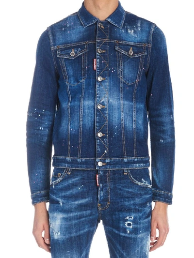 Shop Dsquared2 Classic Jean Jacket In Blue