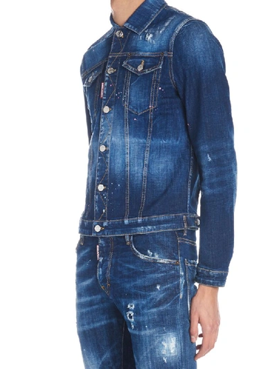 Shop Dsquared2 Classic Jean Jacket In Blue