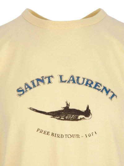 Shop Saint Laurent T-shirt In Yellow