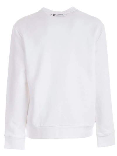 Shop Versace Printed Sweatshirt In White